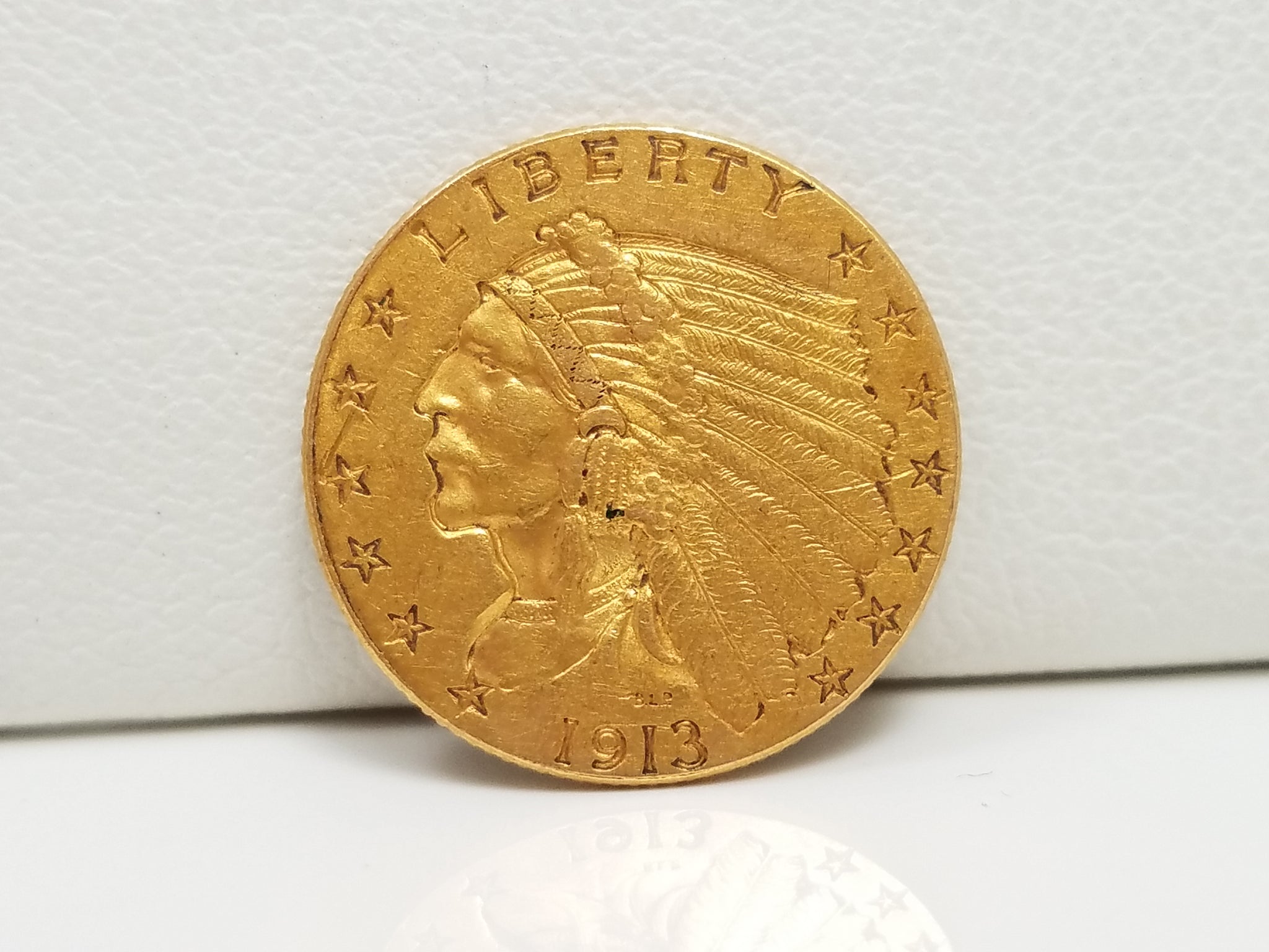 1913 $2.50 Indian Head Gold Coin