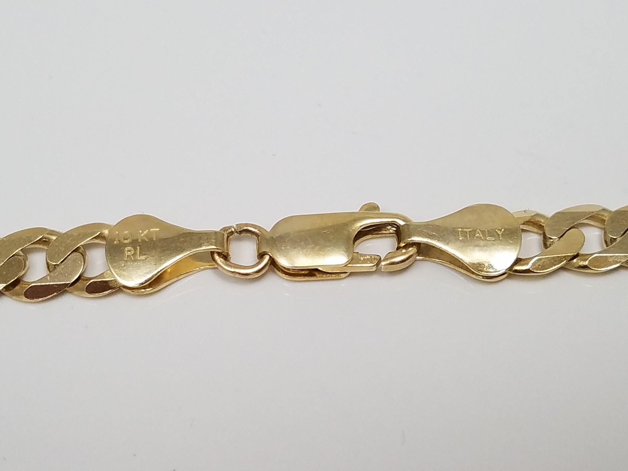 Showy 20" Solid 10k Yellow Gold Curb Link Chain Necklace
