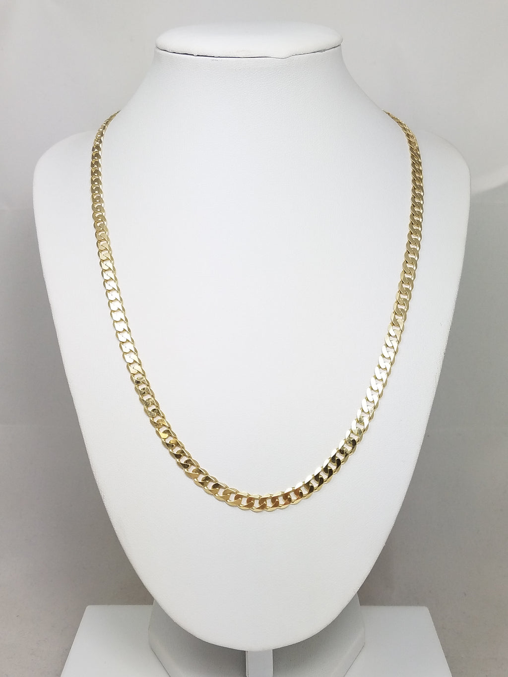 Showy 20" Solid 10k Yellow Gold Curb Link Chain Necklace