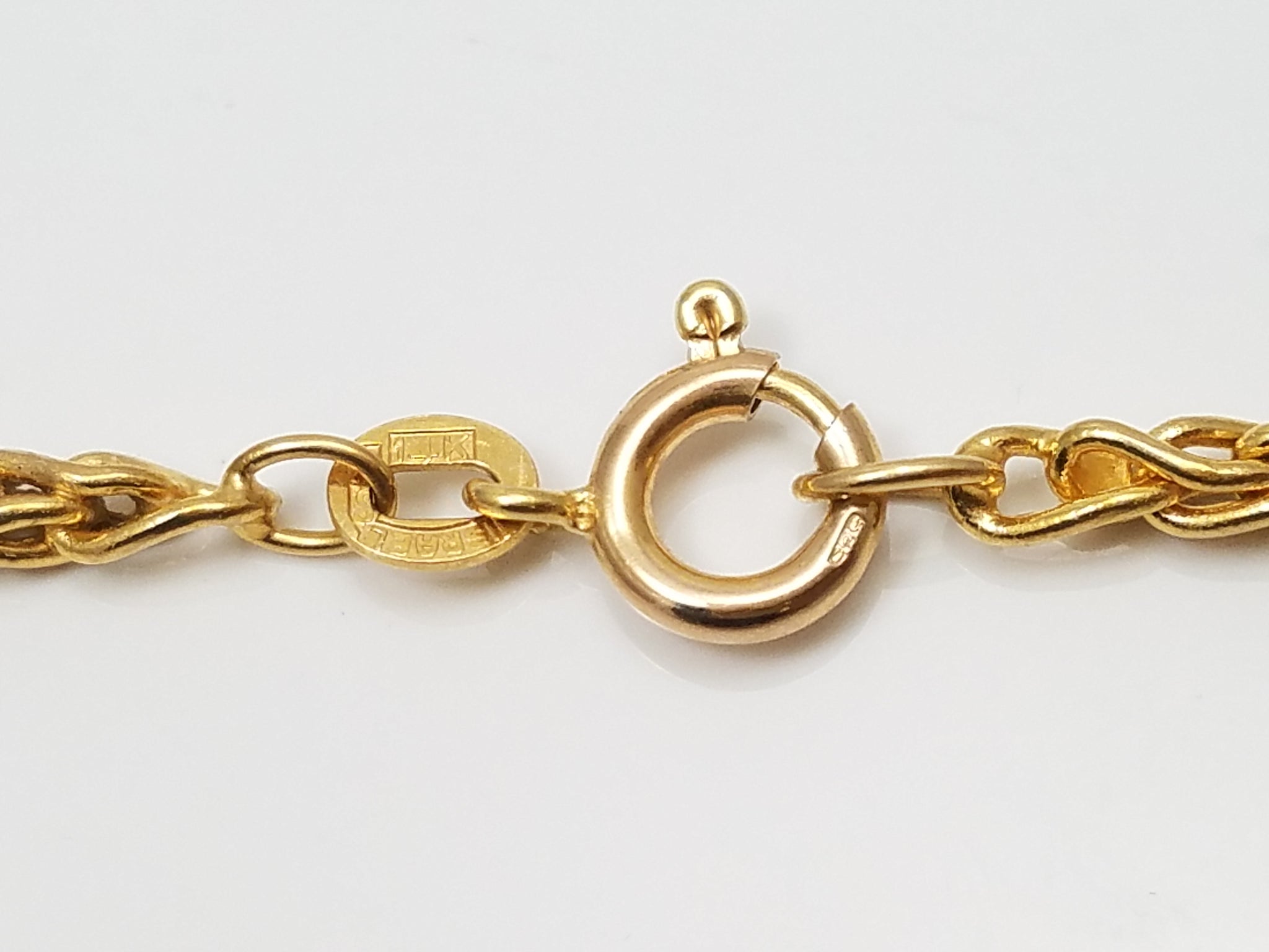 14k Yellow Gold Solid Wheat Link 2.8mm/16" Necklace