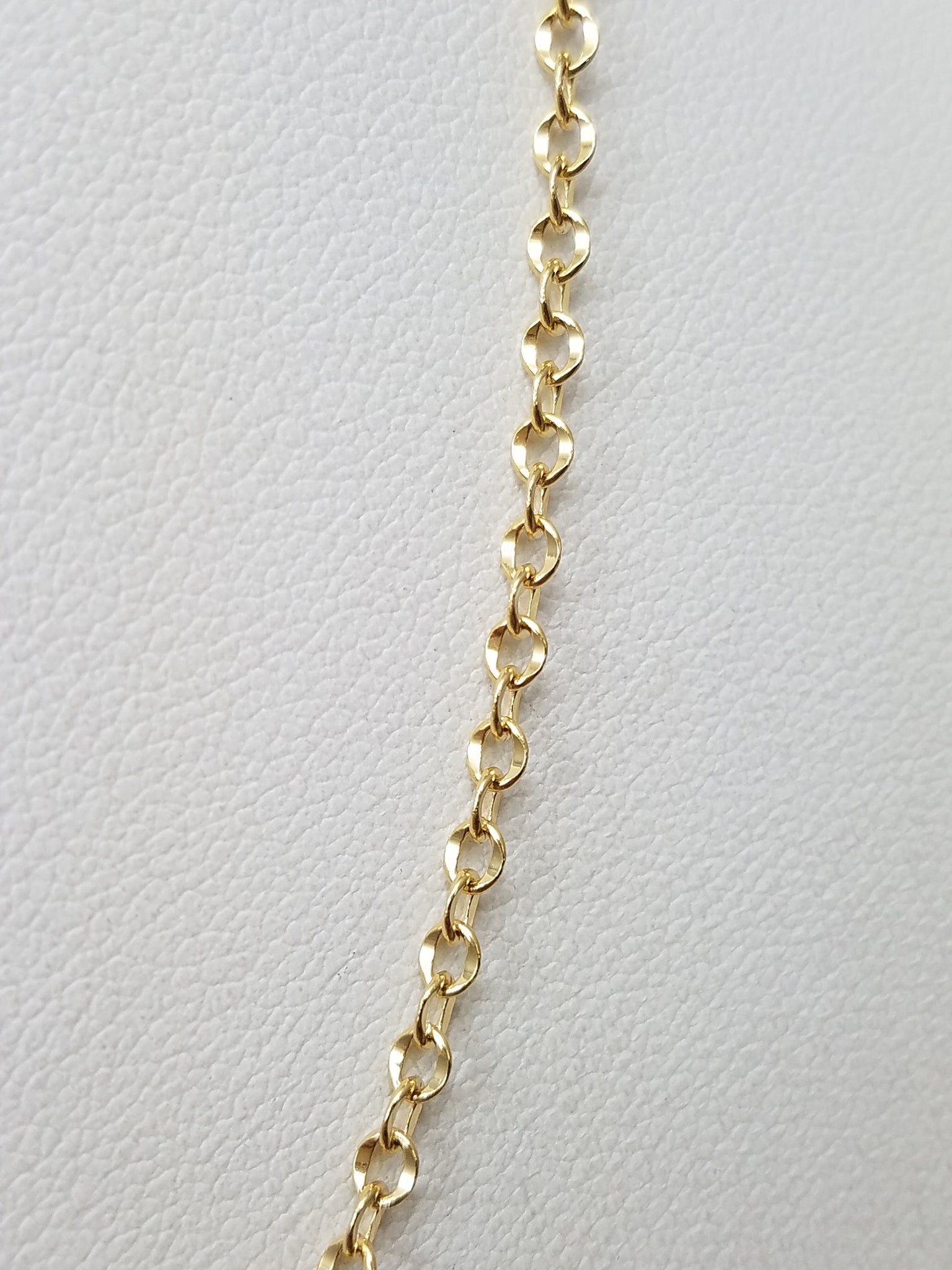 New 18k Yellow Gold Loose Cable Link 16.5" Necklace
