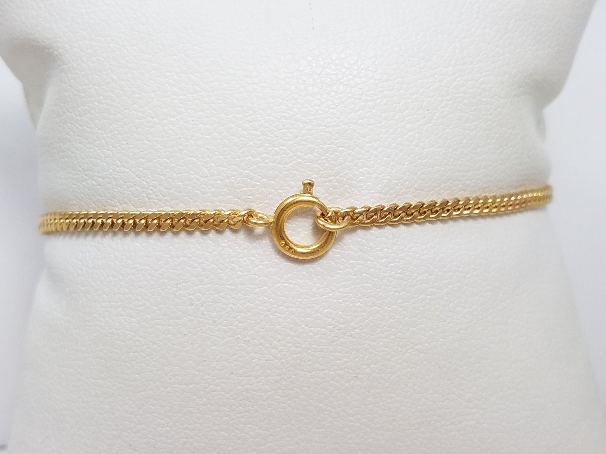 18k Yellow Gold Curb Link 6.5" Bracelet