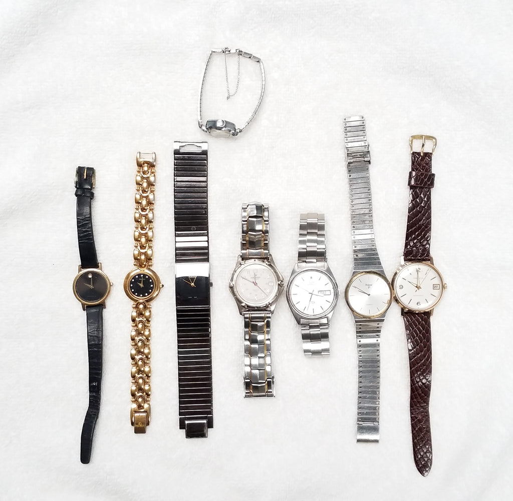 Eight Vintage Estate Watch Lot To Fix