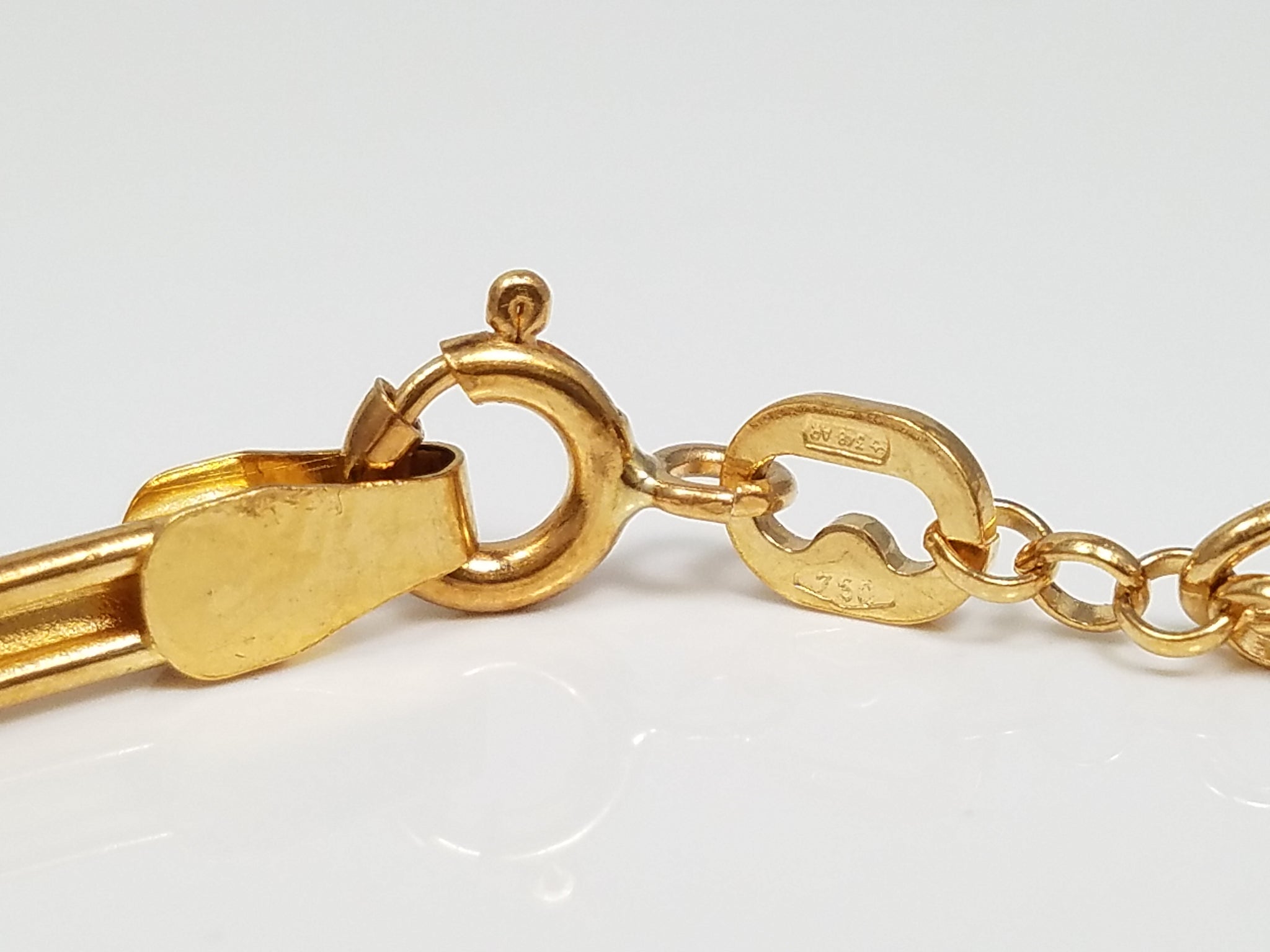 Precious 18k Tri Color Gold Teddy Bear Heart Charm Custom Bracelet