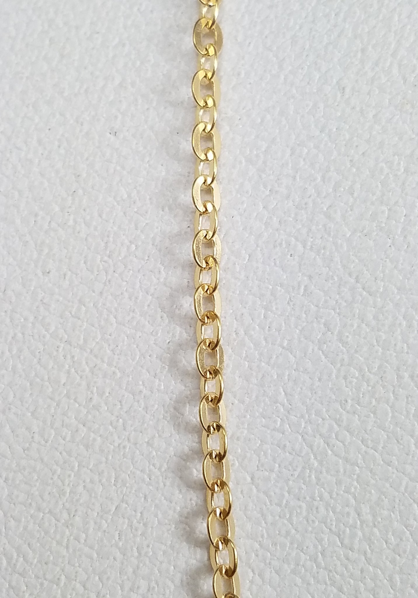 Sporty 16.75" 18k Yellow Gold Cable Link Chain Necklace
