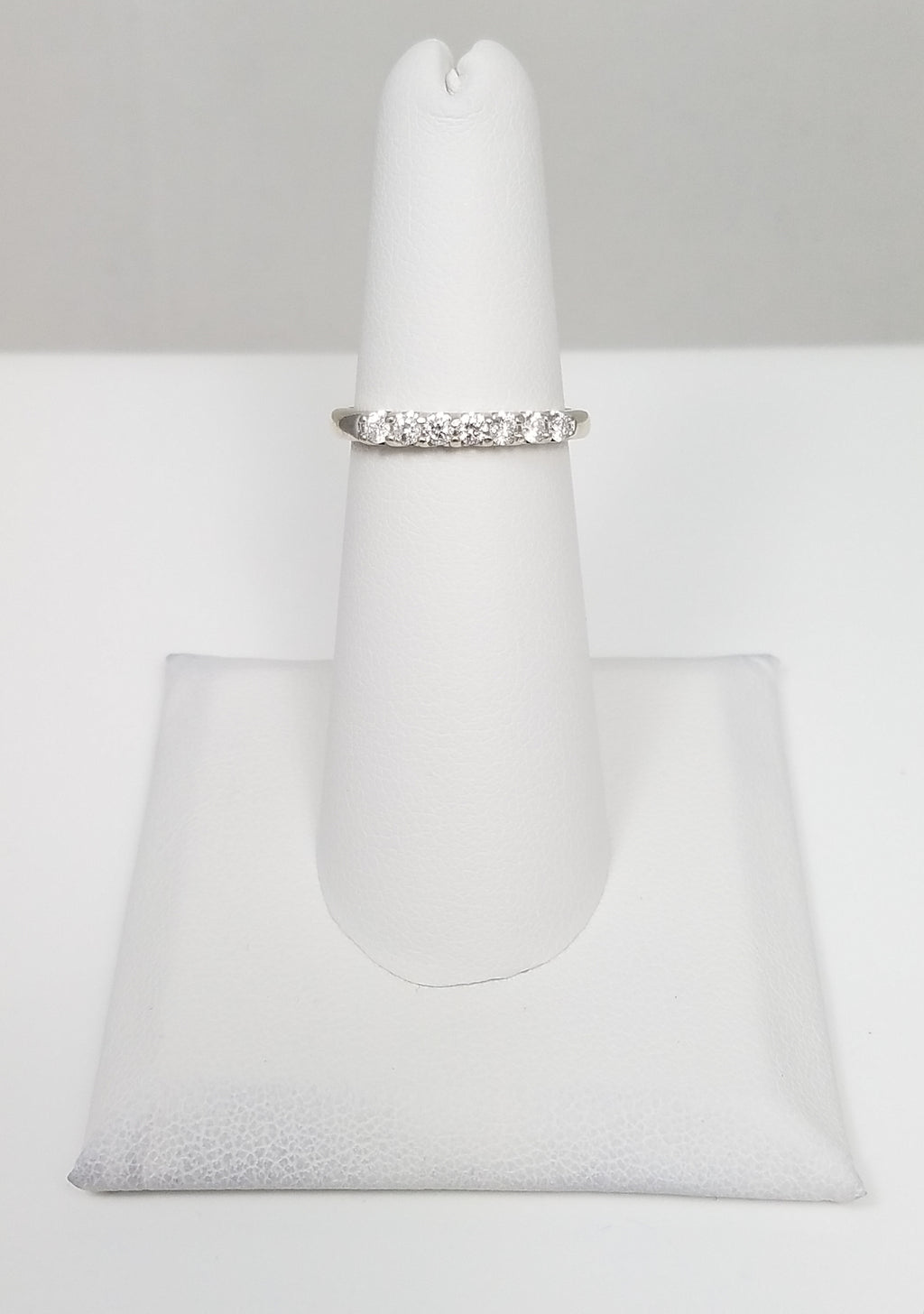 Classic 14k White Gold Natural Diamond Anniversary Ring Band