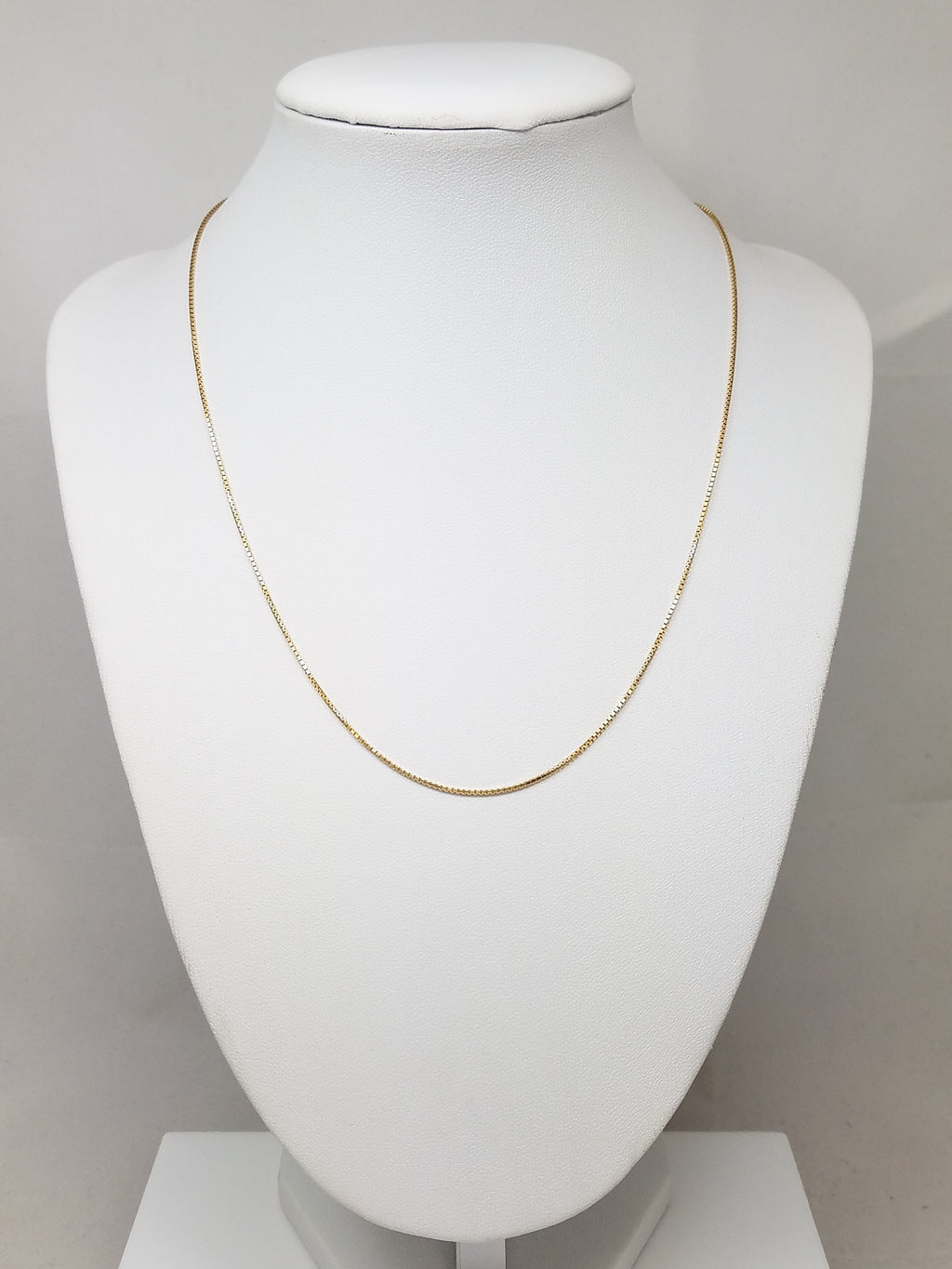 Simple 14k Yellow Gold Box Link 17" Necklace