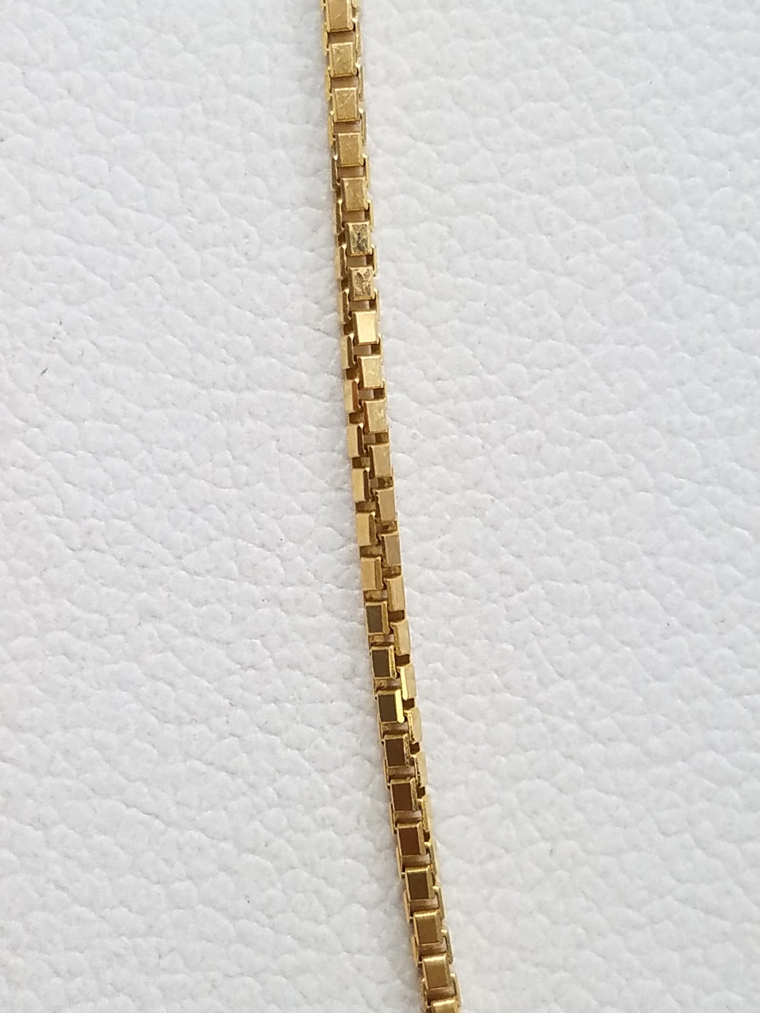 Simple 14k Yellow Gold Box Link 17" Necklace
