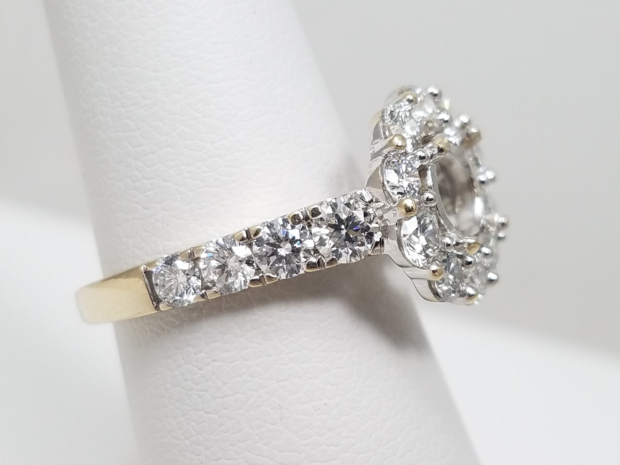 Lavish 18k White Gold 2ctw Natural Diamond Engagement Ring Mount