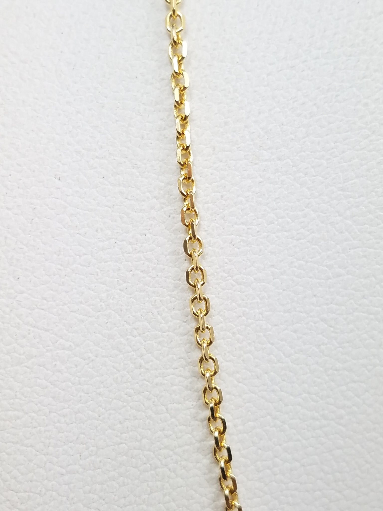 14k Yellow Gold Solid Cable Link 16" Necklace