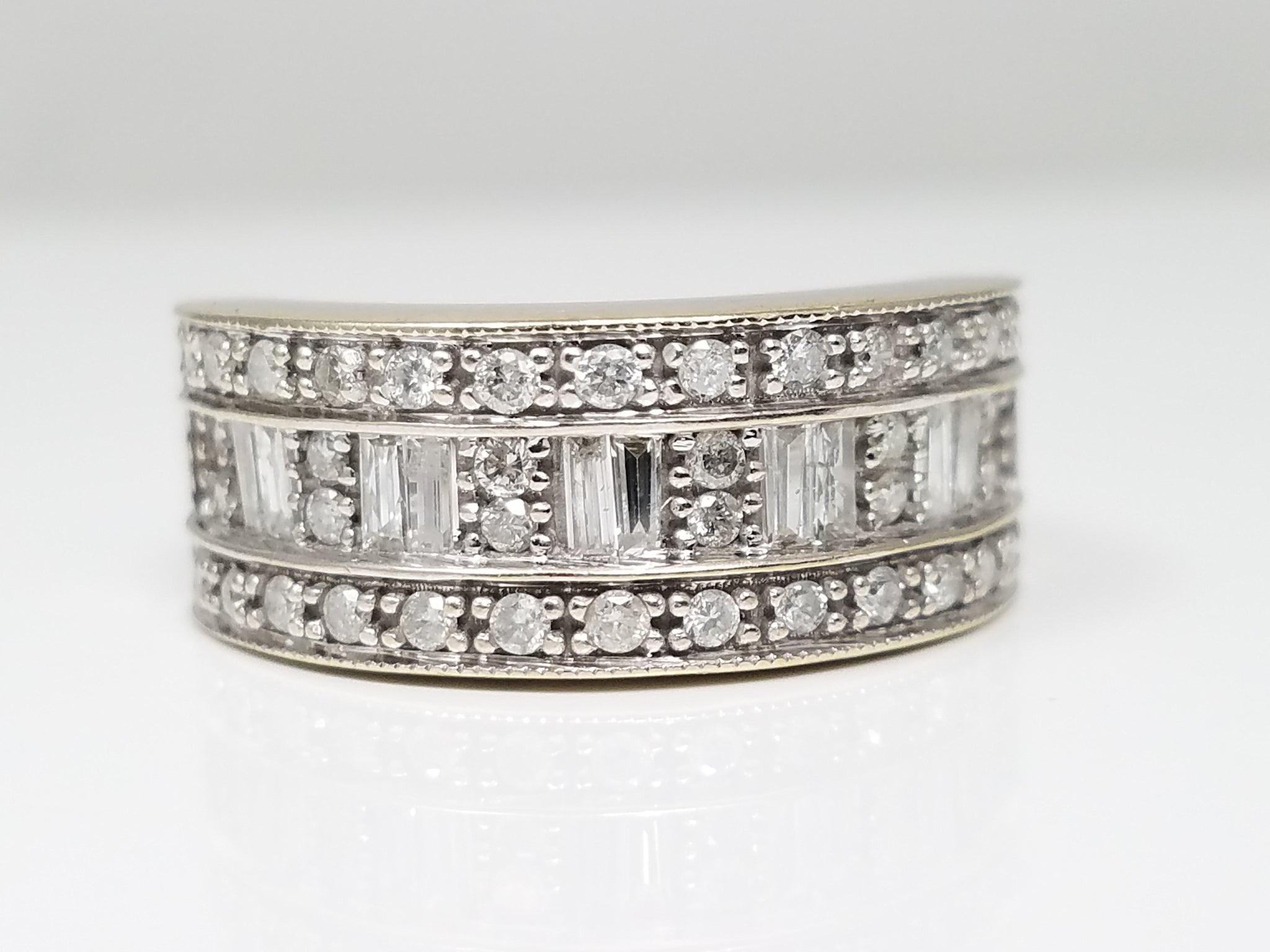 14k White Gold 1/2ctw Natural Diamond Anniversary Ring Band