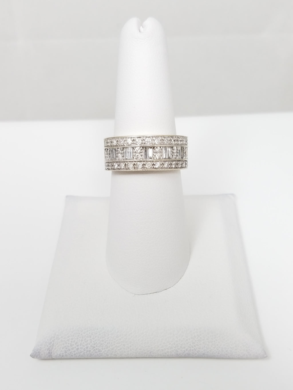 14k White Gold 1/2ctw Natural Diamond Anniversary Ring Band