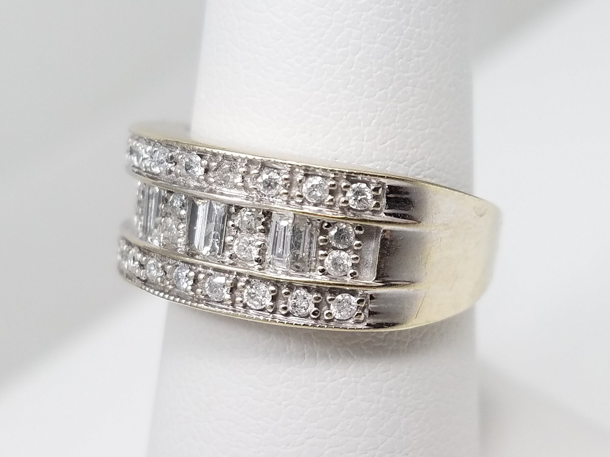 14k White Gold 1/2ctw Natural Diamond Anniversary Ring Band