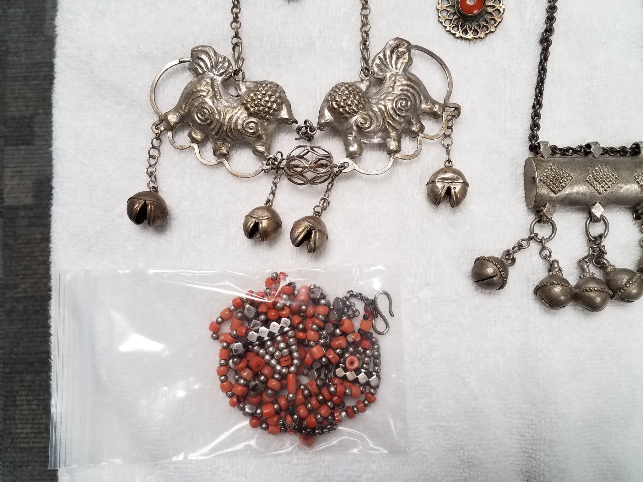 Lot of 5 Vintage Sterling Silver Plated Copper Necklaces