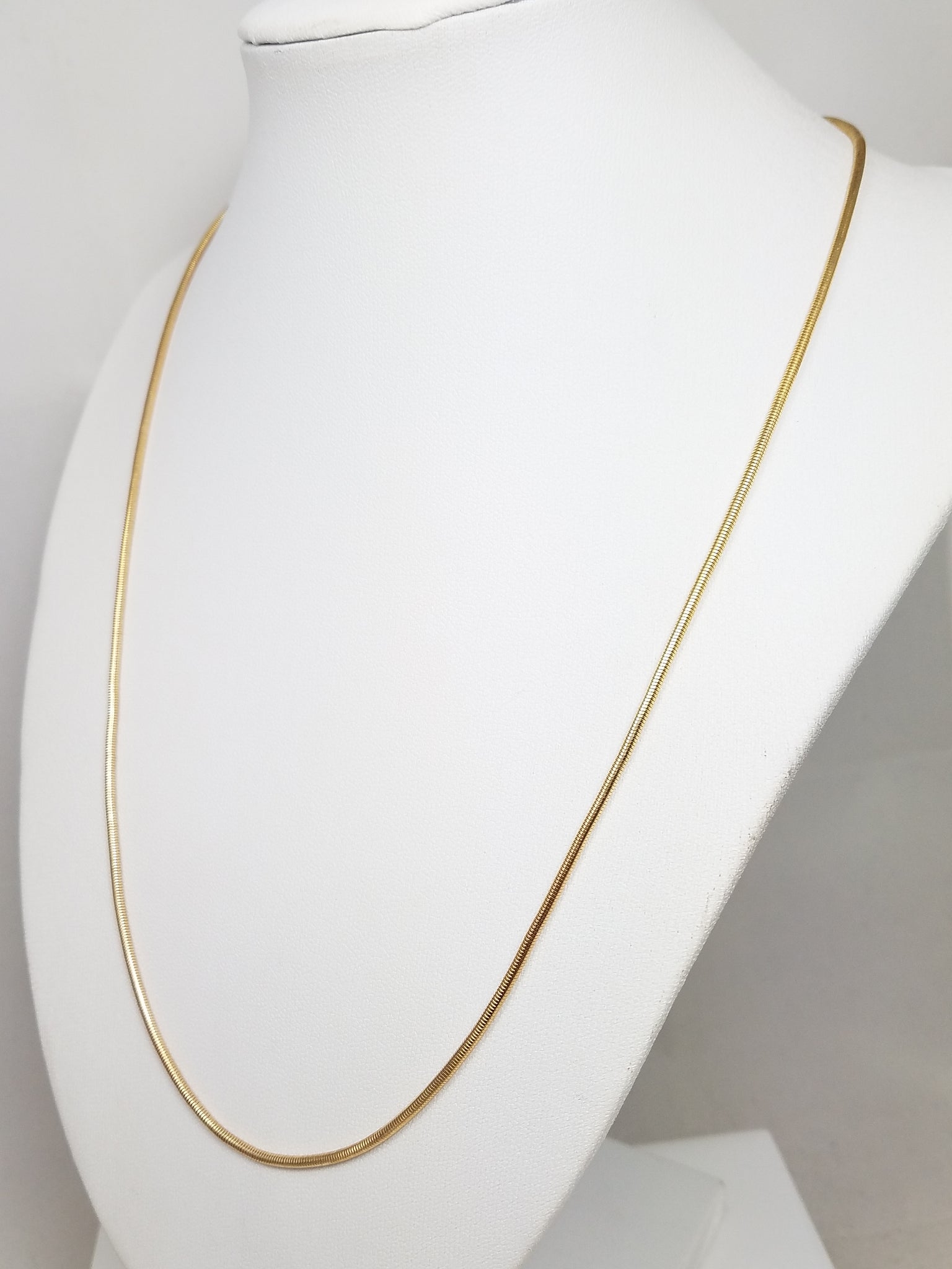 Sleek Snake Link 20.5" Necklace in 14k Yellow Gold
