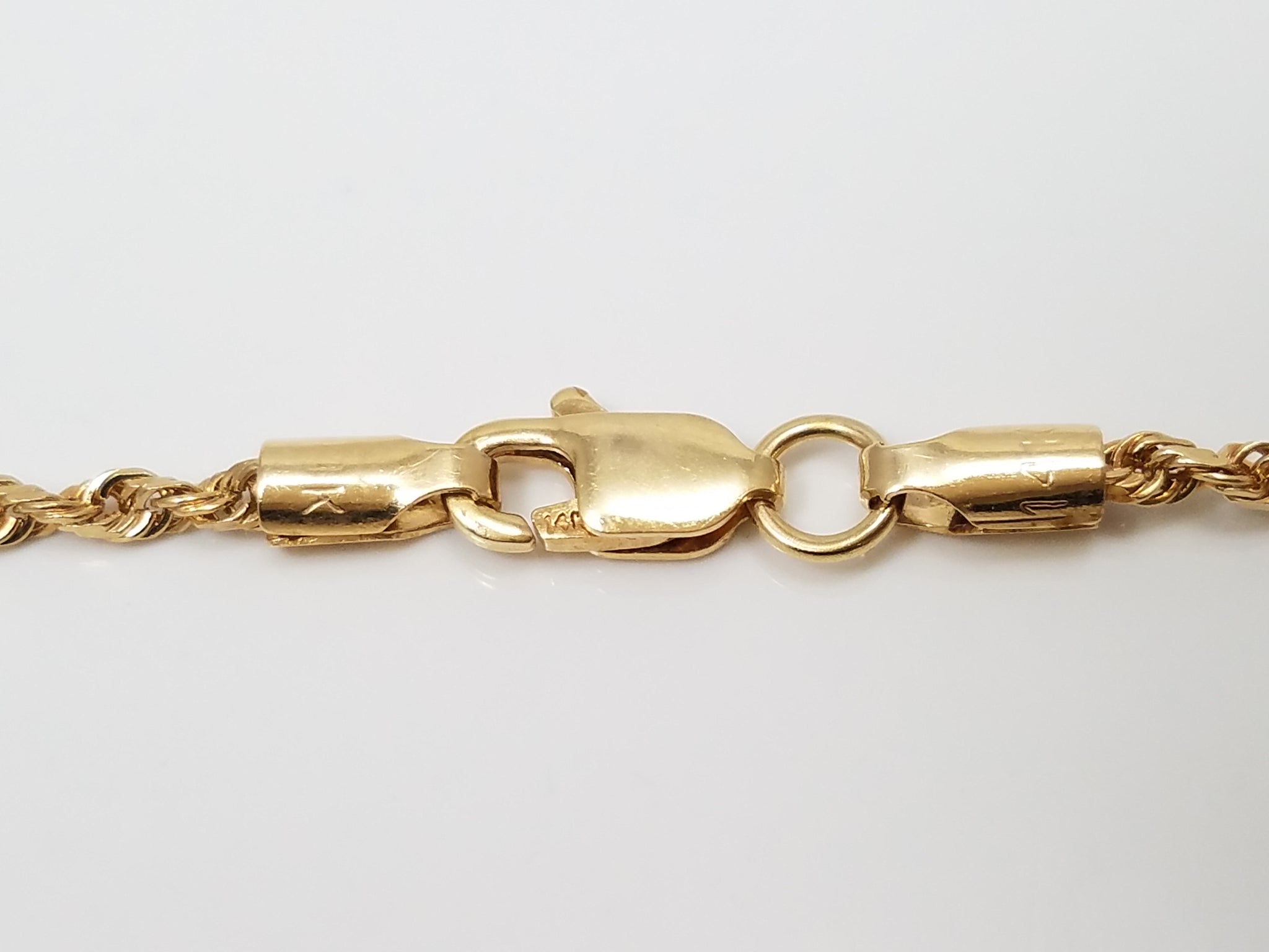 Classic 24" Solid 14k Yellow Gold Rope Chain Necklace