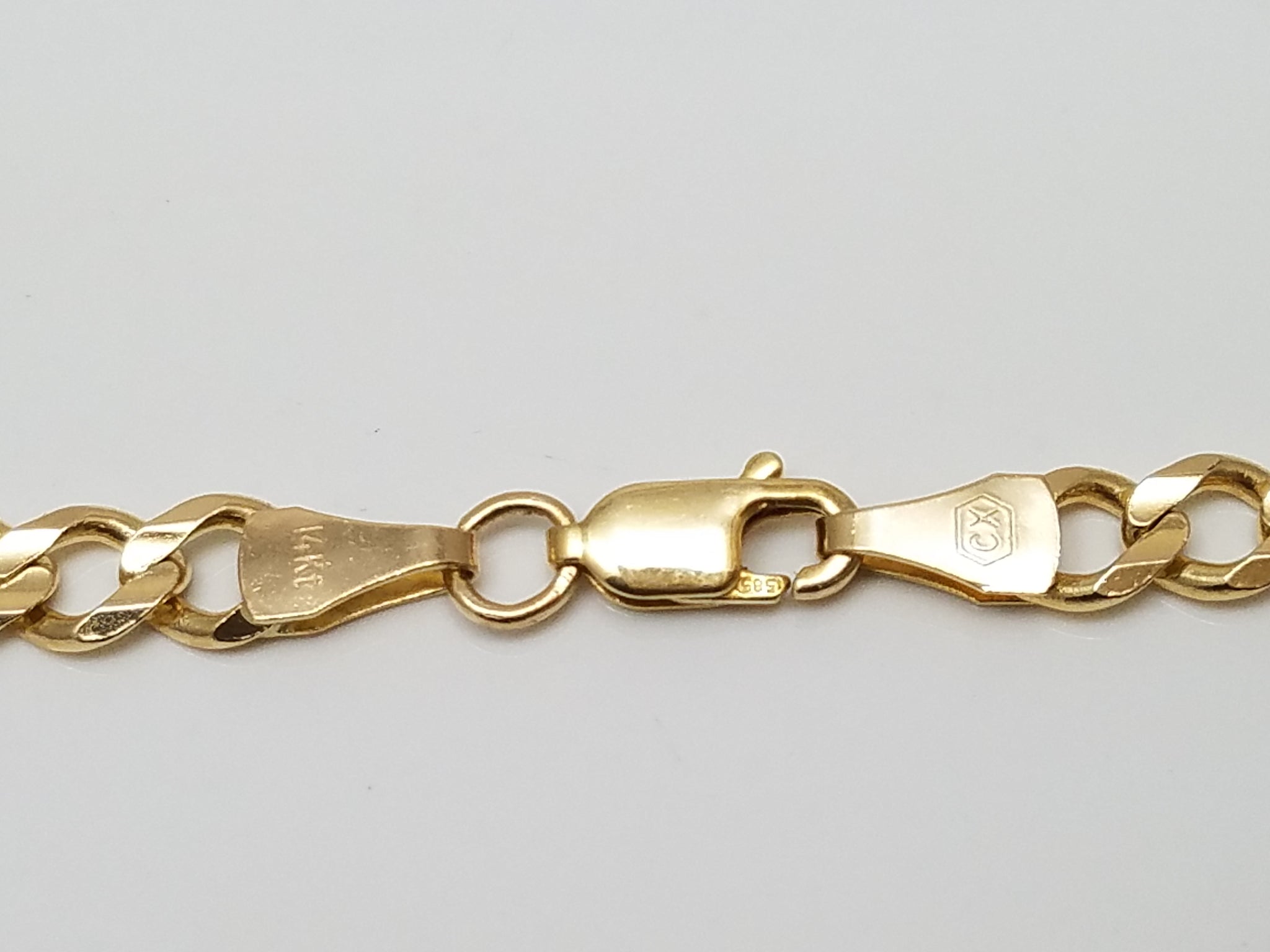 Classic 22" 14k Yellow Gold Solid Figaro Link Chain Necklace