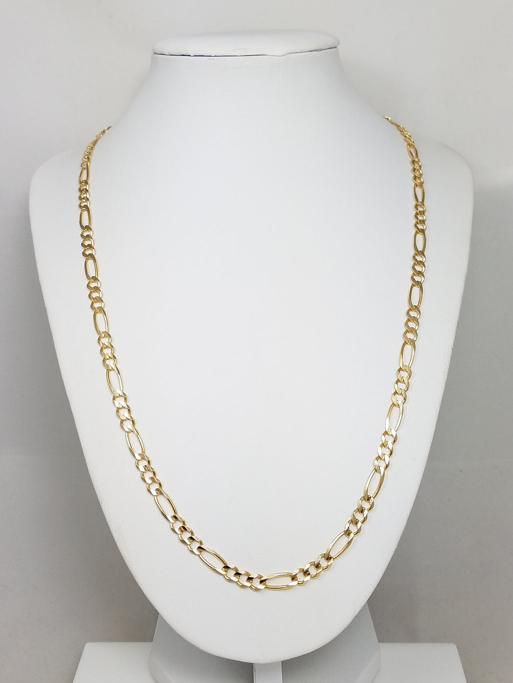 Classic 22" 14k Yellow Gold Solid Figaro Link Chain Necklace