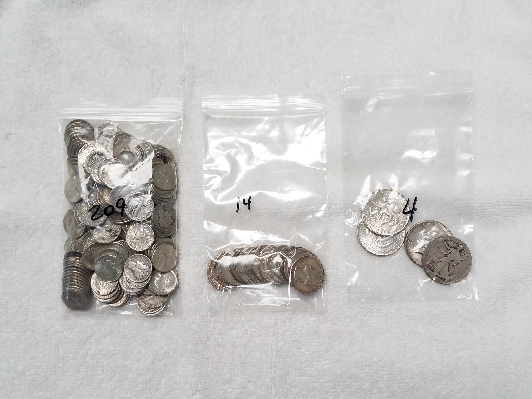 90% Silver Coin Lot! Dimes, Quarters, and Half Dollars