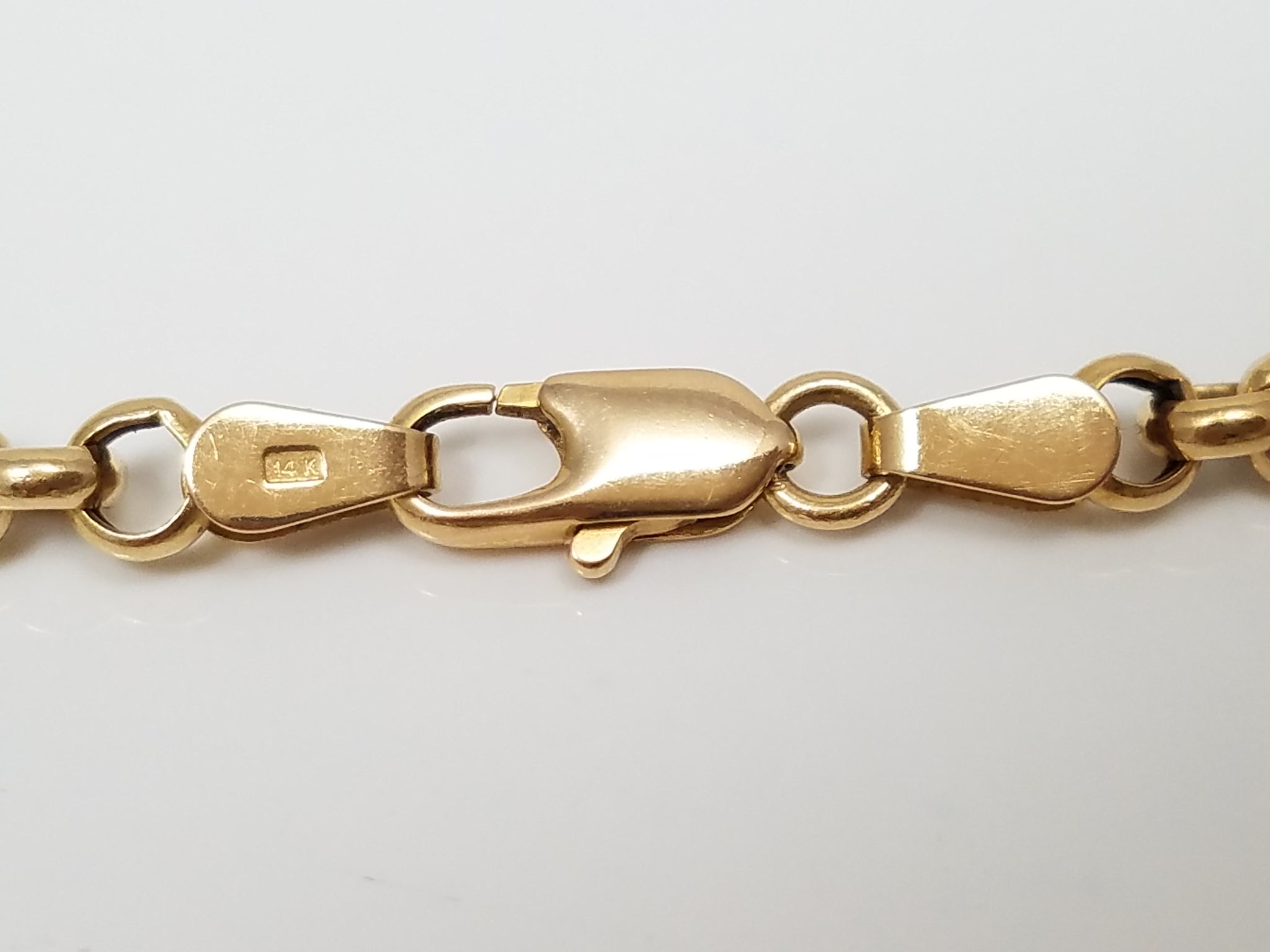 Precious 7.25" 14k Yellow Gold Enamel Lady Bug Bracelet