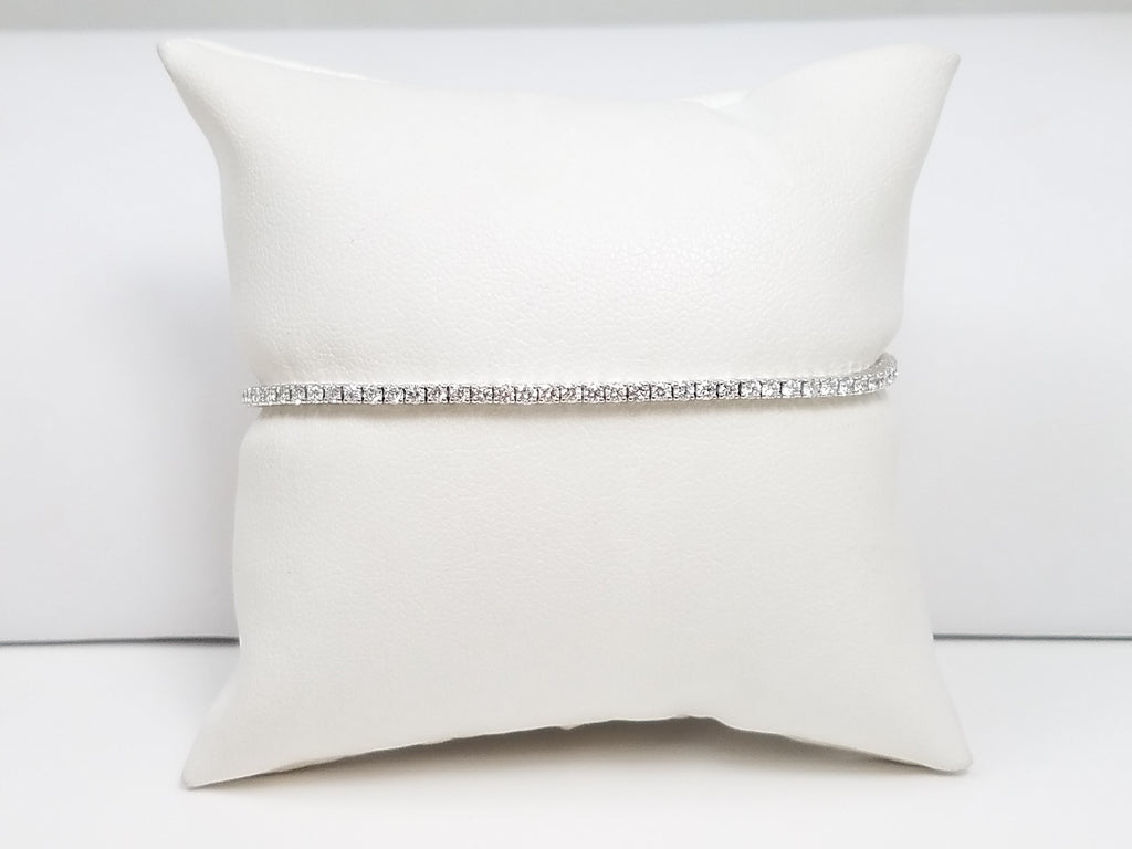 Stunning 6 7/8" 14k White Gold 2ctw Lab Grown Diamond Tennis Bracelet