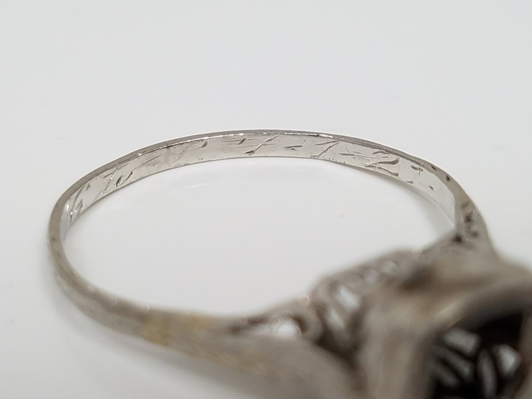 To Restore Art Deco Platinum Handmade Ring Mount