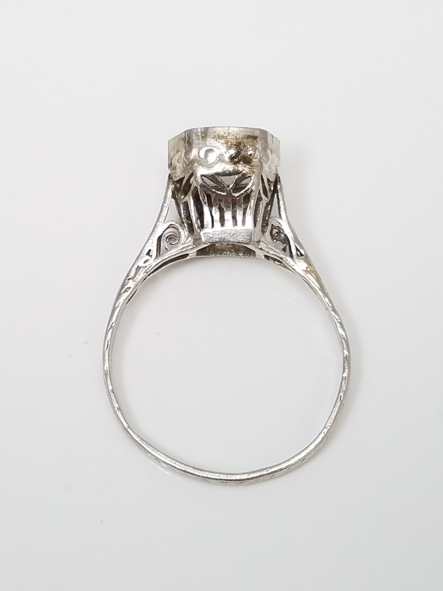 To Restore Art Deco Platinum Handmade Ring Mount