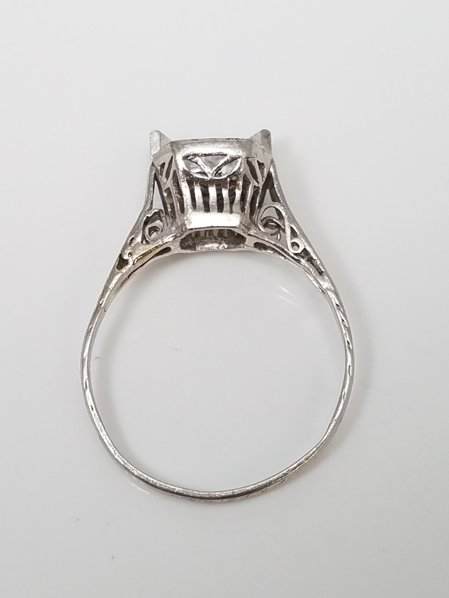 To Restore Art Deco Platinum Handmade Ring Mount