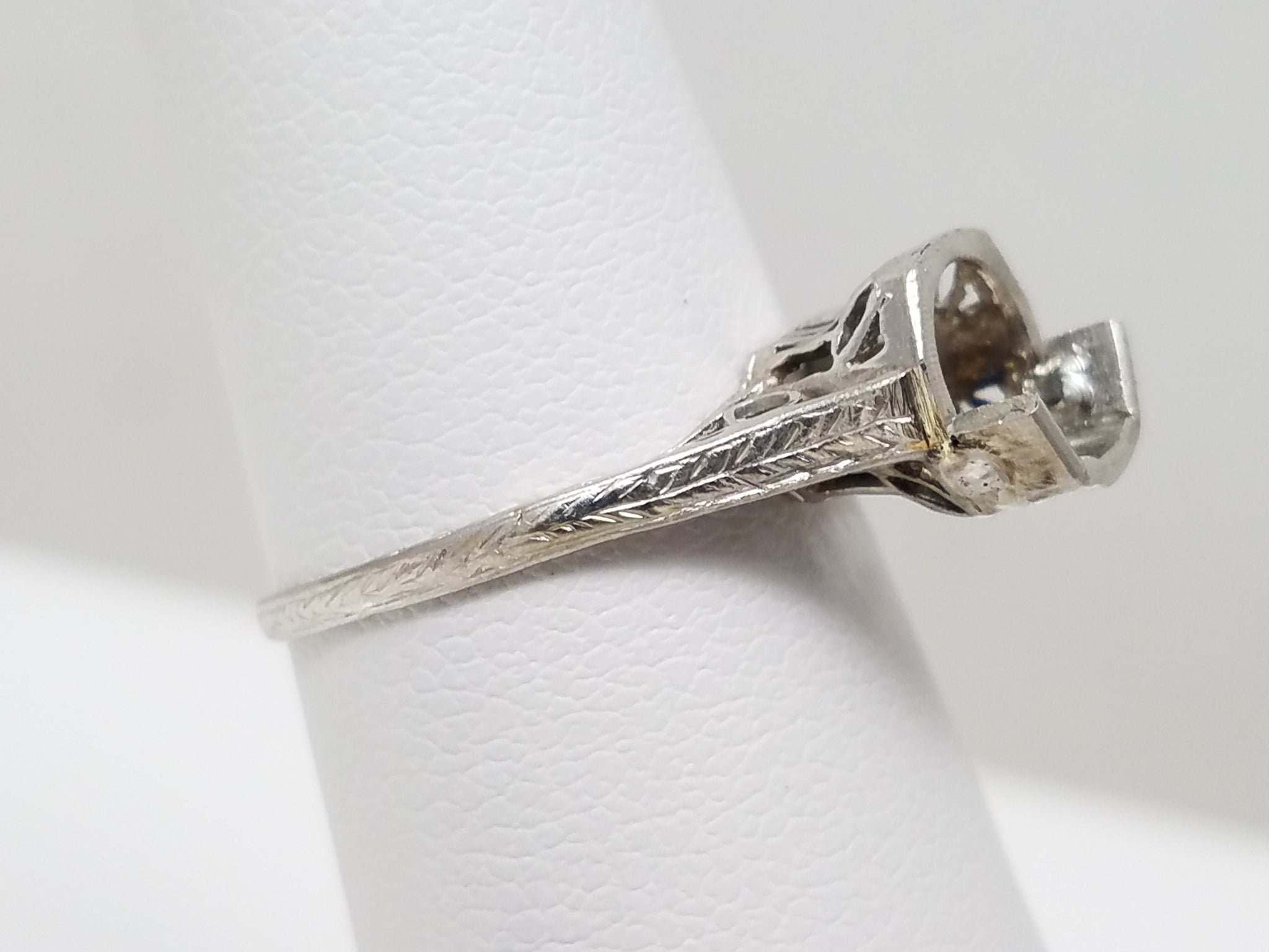 To Restore Art Deco Platinum Handmade Ring Mount