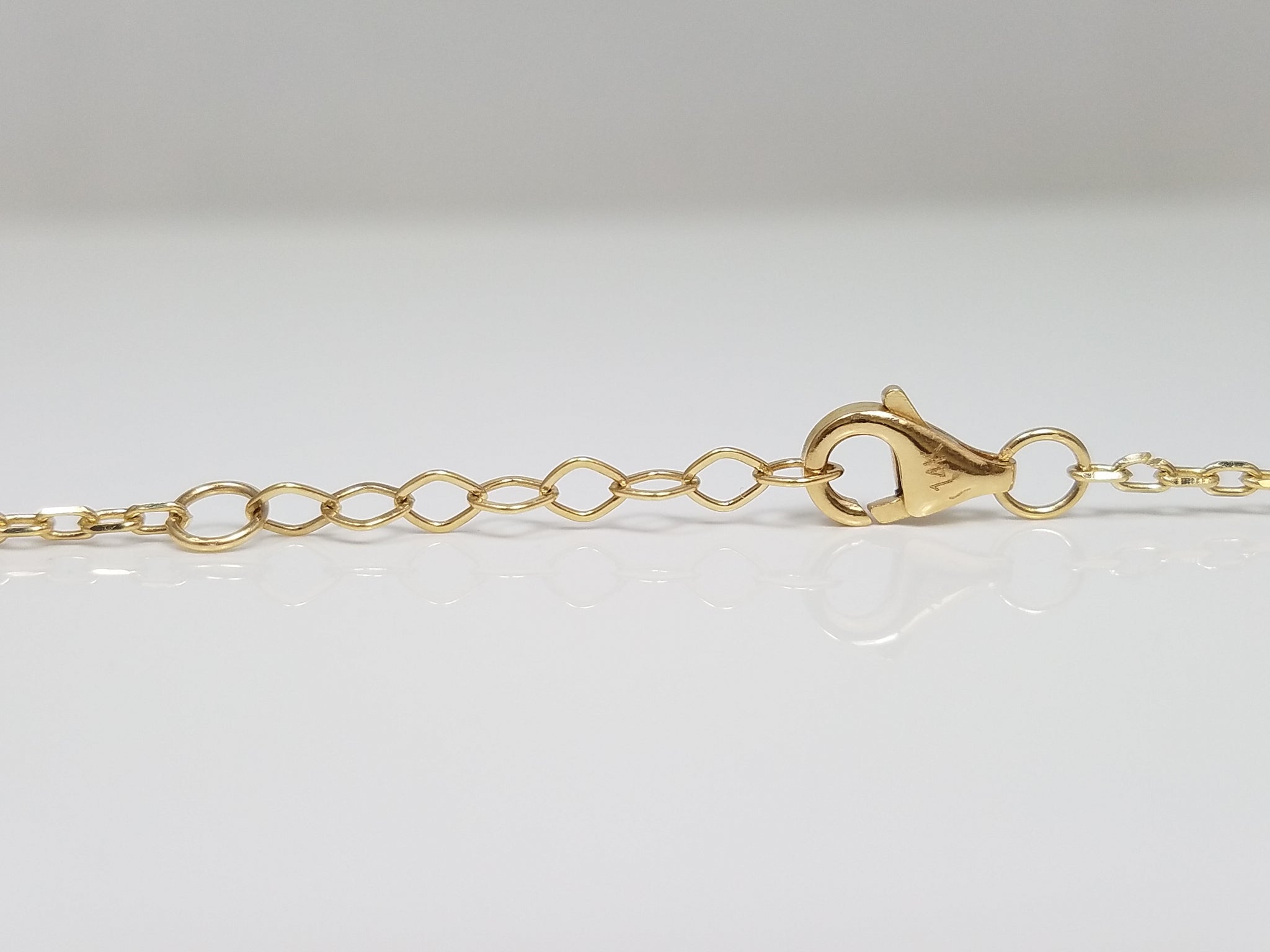 14k Yellow Gold 18" Clover Necklace