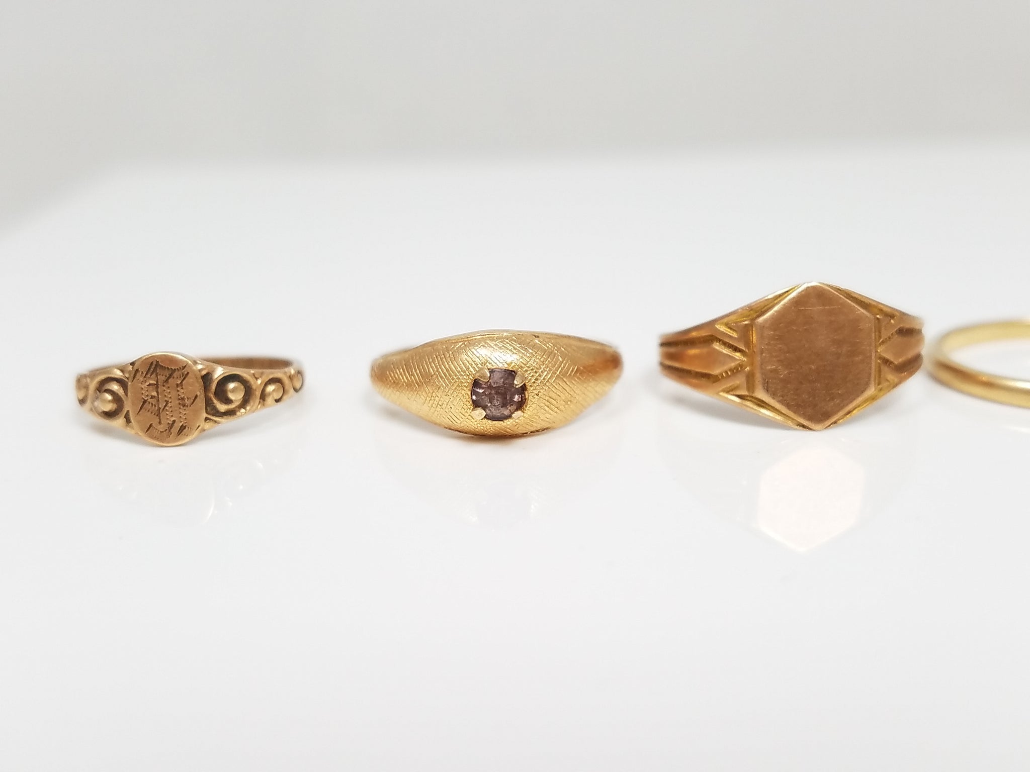 Vintage 10k/14k Gold Baby Ring Lot