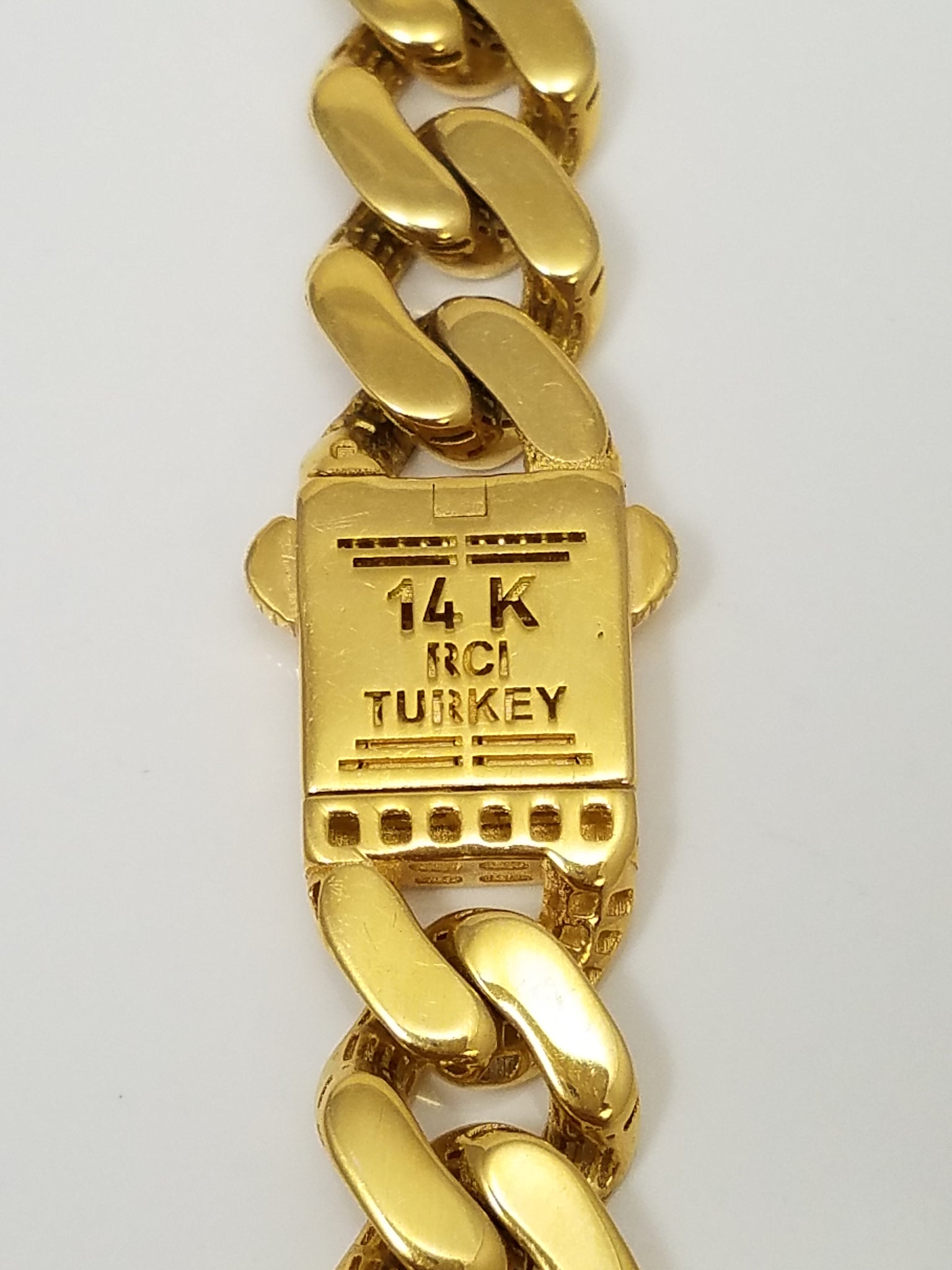 Stylish 24" Hollow 14k Yellow Gold Miami Cuban Link Chain Necklace