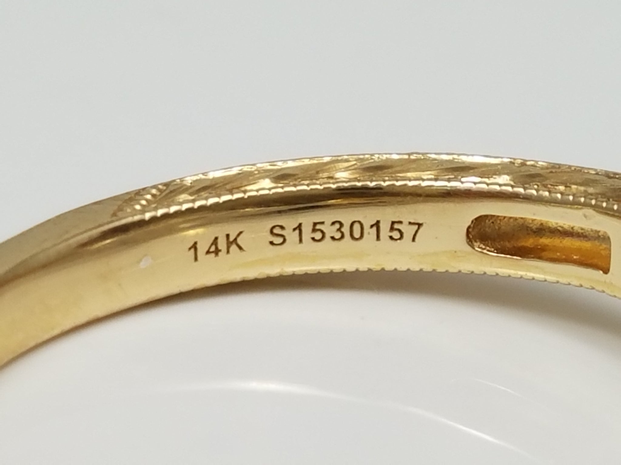 Lavish Gabriel & Co. 14k Two Tone Gold Cubic Zirconia Natural Diamond Engagement Ring