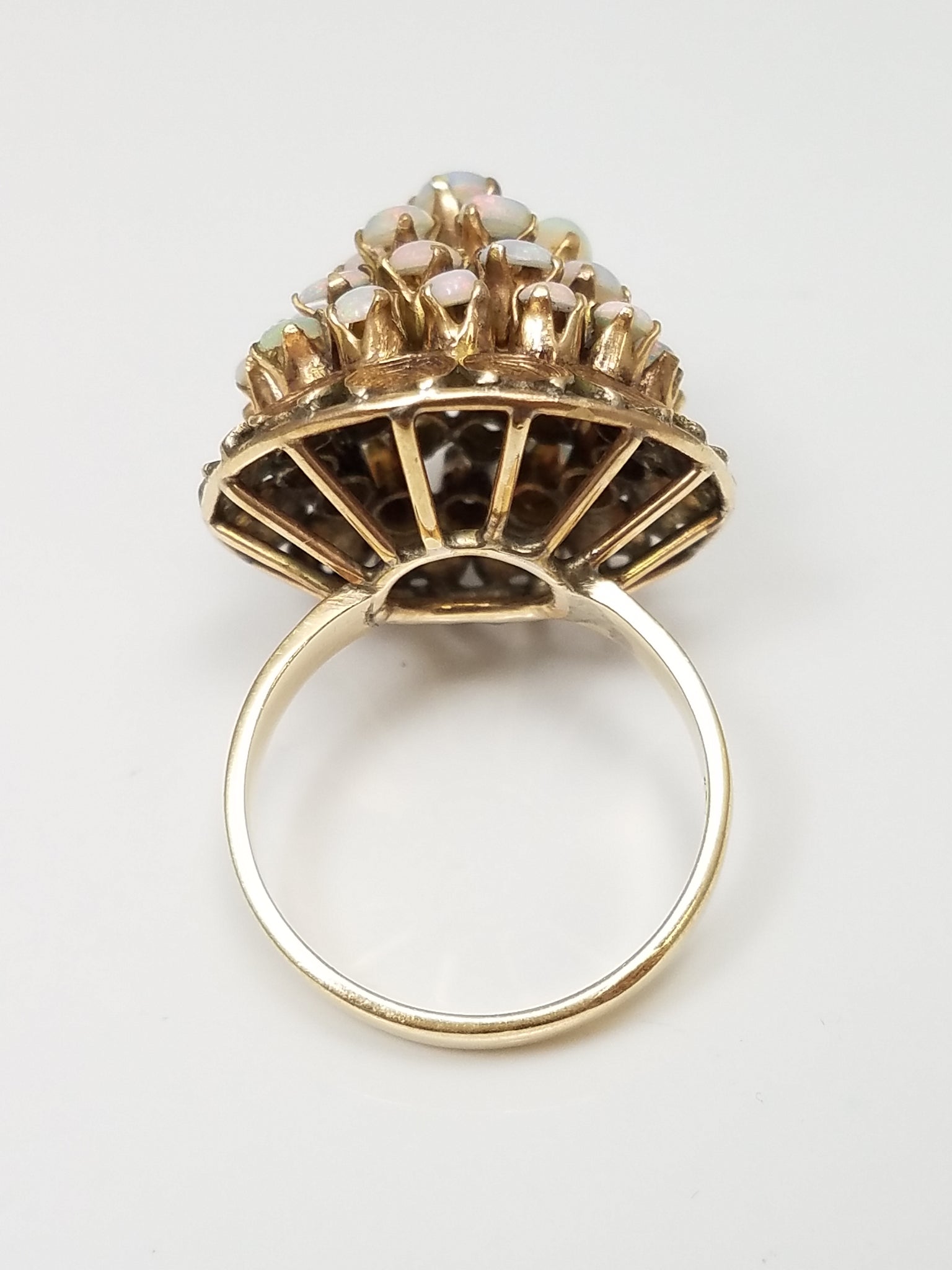 Vintage 18k Yellow Gold Natural Australian Opal Princess Ring – Rick ...