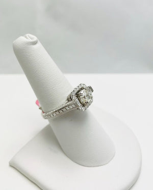 New! 2.13ctw Natural Diamond 14k White Gold Engagement Ring