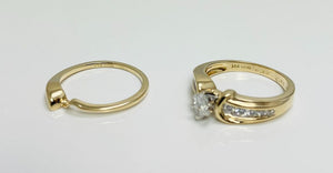 Classic 1/2ctw Natural Diamond 14k Yellow Gold Engagement Ring Set