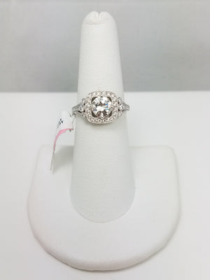 New! Classy 14k White Gold Natural Diamond Engagement Ring