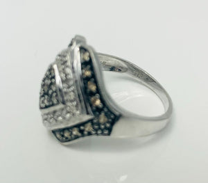 1/2ctw Natural Brown & White Diamond 10k Gold Ring