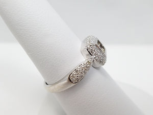 14k White Gold Natural Diamond Ring Mount