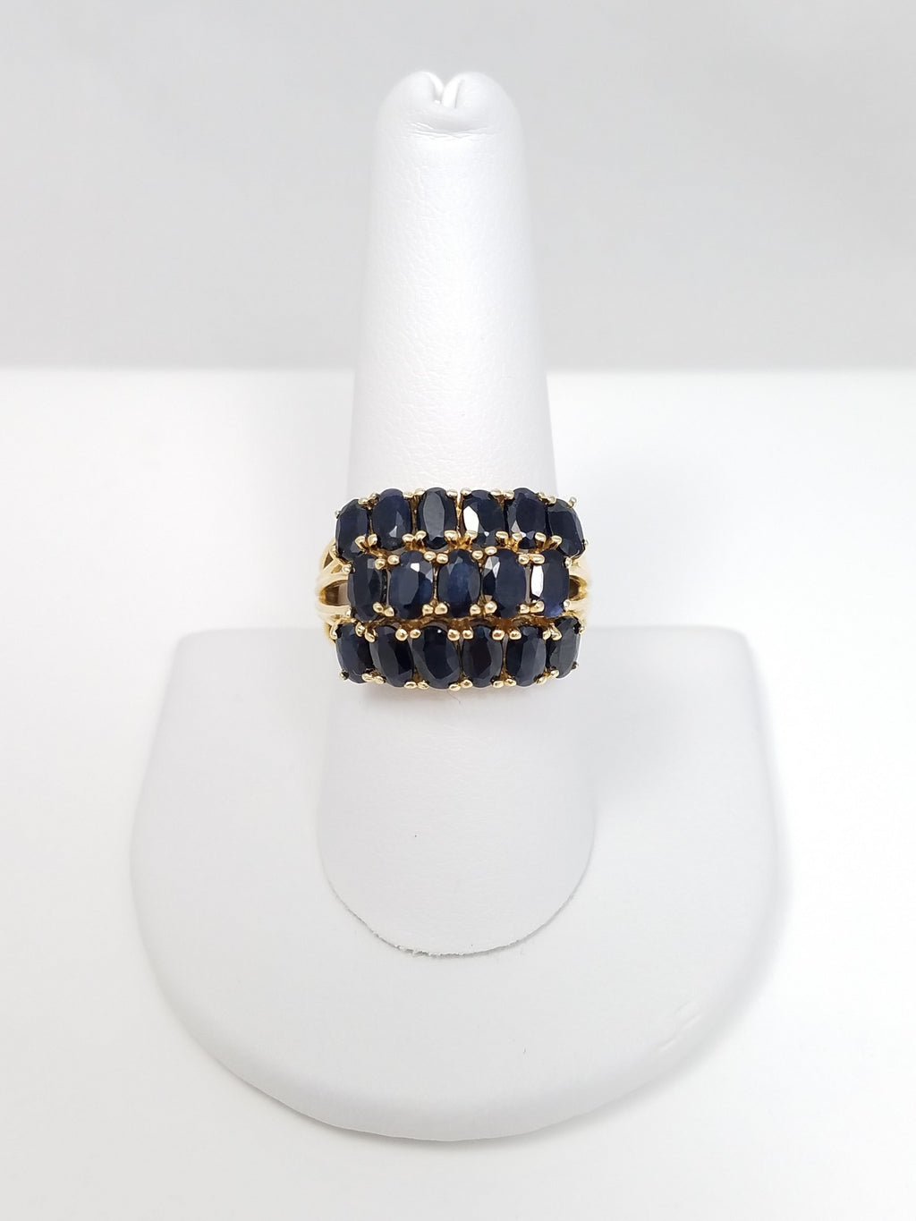 3ctw Natural Sapphire 14k Yellow Gold Ring
