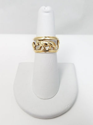 Cool 14k Two Tone Gold Panther Ring