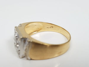 Men's 14k Two-Tone Gold Diamond Accented Ring