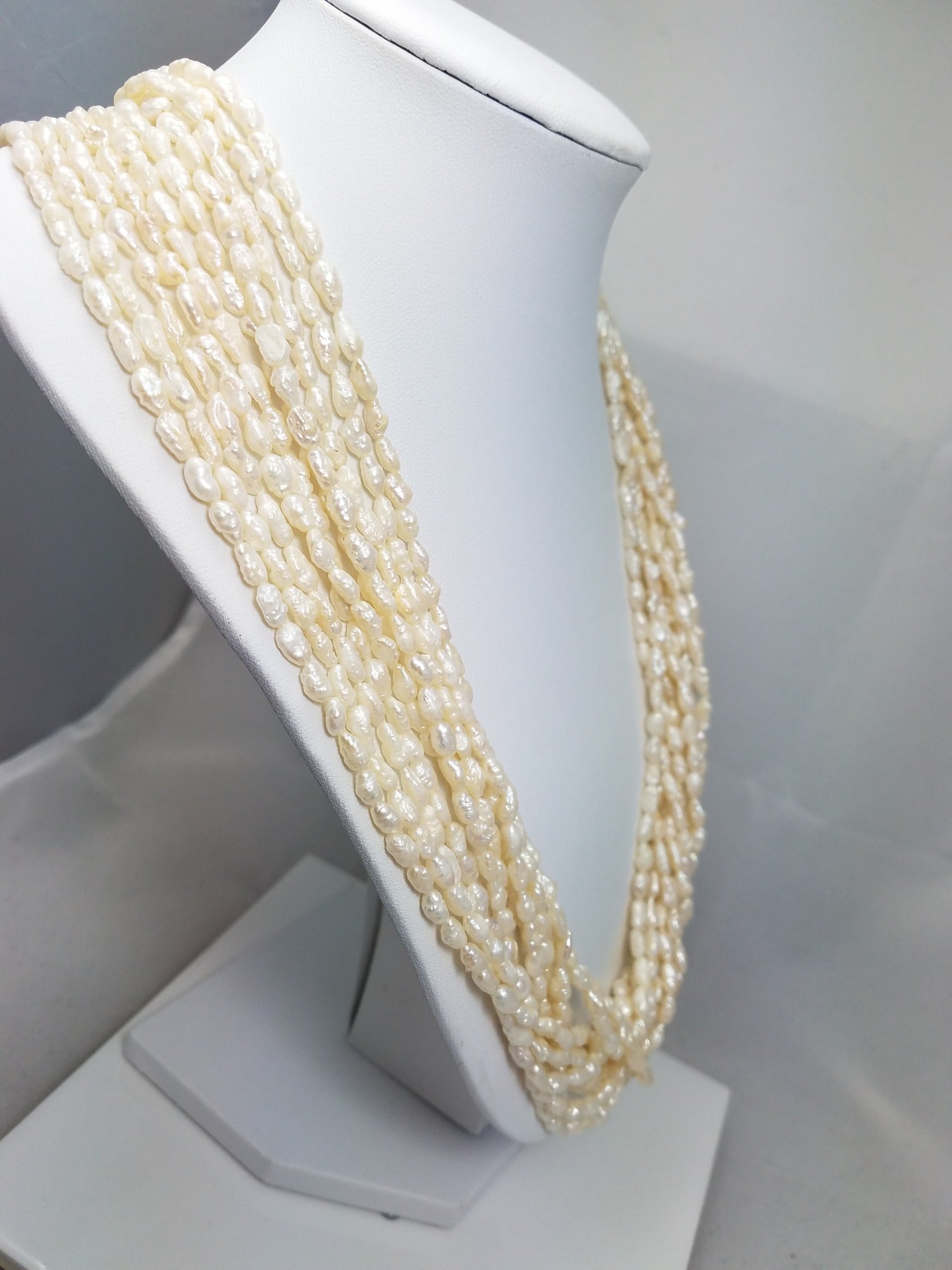 Biwa Freshwater Pearl 14k Yellow Gold 26" Necklace + 8" Bracelet Set