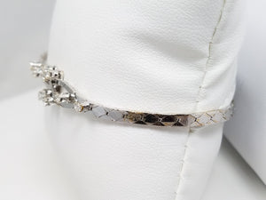 7.25" 18k White Gold Natural Diamond Custom Bracelet