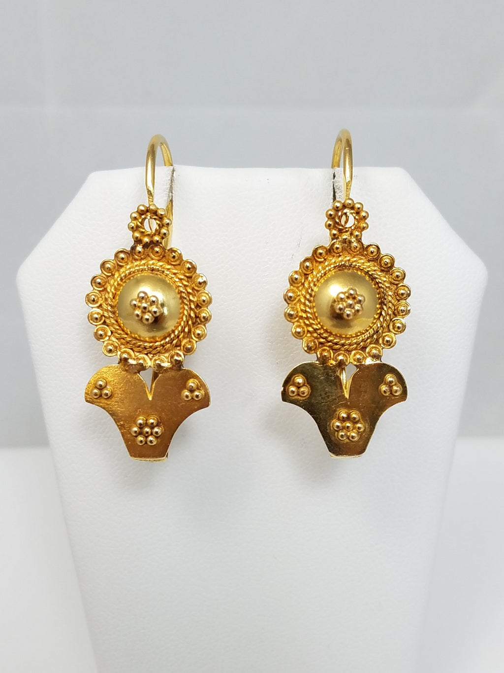 Victorian 18k Yellow Gold Drop Earrings