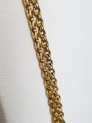 Elegant 62" 10k Yellow Gold Victorian Slide Necklace