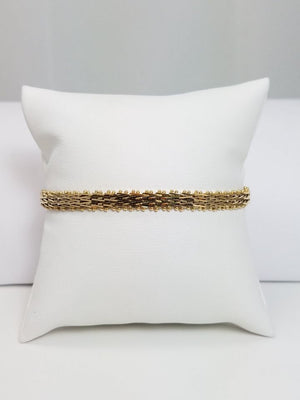 7" Riccio Link Bracelet in Solid 14k Yellow Gold