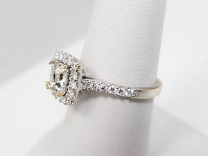 Glamorous 18k White Gold Natural Diamond Engagement Ring Mount