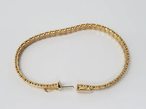 7" Riccio Link Bracelet in Solid 14k Yellow Gold