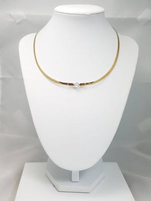 Versatile 16" 18k Yellow & White Gold Natural Diamond Reversible Necklace